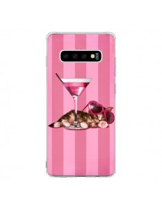 Coque Samsung S10 Chaton Chat Kitten Cocktail Lunettes...