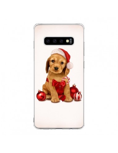 Coque Samsung S10 Chien Dog Pere Noel Christmas Boules Sapin - Maryline Cazenave