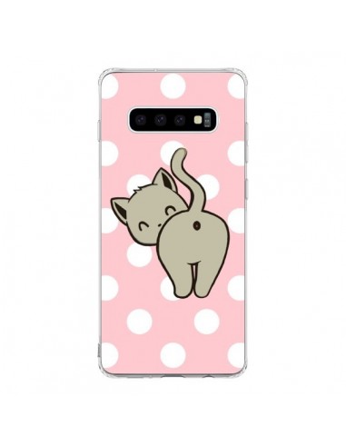 Coque Samsung S10 Chat Chaton Pois - Maryline Cazenave