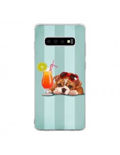 Coque Samsung S10 Chien Dog Cocktail Lunettes Coeur -...