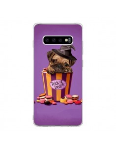 Coque Samsung S10 Chien Dog Halloween Sorciere Bonbon -...