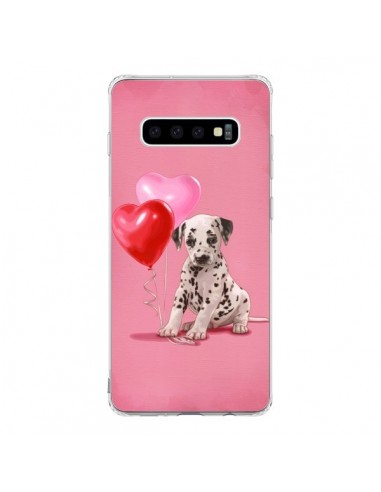 Coque Samsung S10 Chien Dog Dalmatien Ballon Coeur - Maryline Cazenave