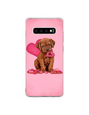 Coque Samsung S10 Chien Dog Gateau Coeur Love - Maryline Cazenave