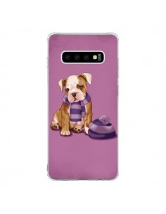 Coque Samsung S10 Chien Dog Echarpe Bonnet Froid Hiver -...
