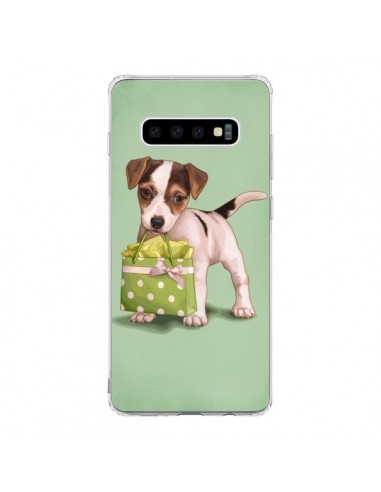 Coque Samsung S10 Chien Dog Shopping Sac Pois Vert - Maryline Cazenave