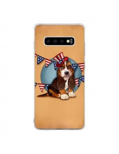 Coque Samsung S10 Chien Dog USA Americain - Maryline...