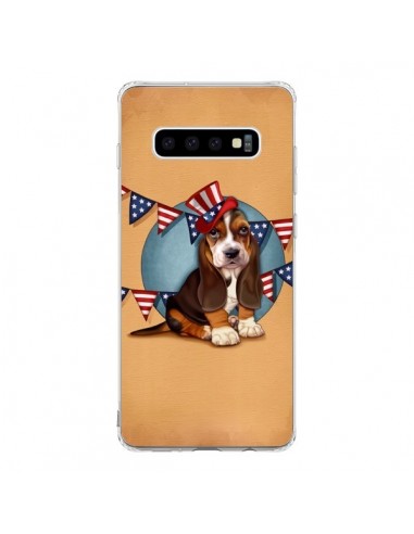Coque Samsung S10 Chien Dog USA Americain - Maryline Cazenave
