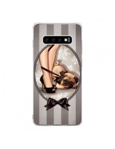 Coque Samsung S10 Lady Noir Noeud Papillon Chien Dog Luxe - Maryline Cazenave