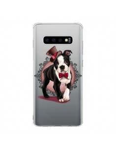 Coque Samsung S10 Chien Bulldog Dog Gentleman Noeud...