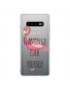 Coque Samsung S10 Flamingo Fuck Transparente - Maryline...