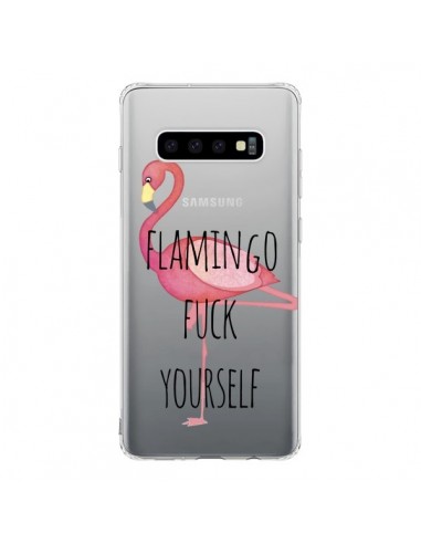 Coque Samsung S10 Flamingo Fuck Transparente - Maryline Cazenave
