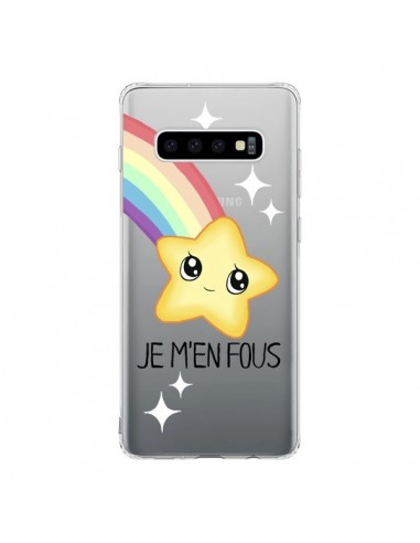 Coque Samsung S10 Etoile Je M'en Fous Transparente - Maryline Cazenave