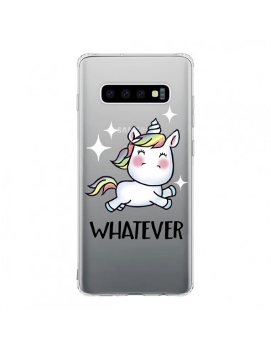 Coque Samsung S10 Licorne Whatever Transparente - Maryline Cazenave