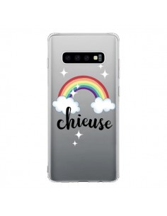 Coque Samsung S10 Chieuse Arc En Ciel Transparente -...