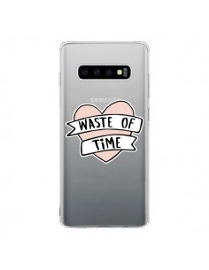 Coque Samsung S10 Waste Of Time Transparente - Maryline...