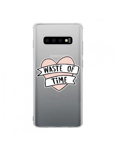 Coque Samsung S10 Waste Of Time Transparente - Maryline Cazenave