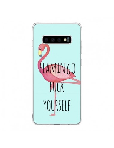 Coque Samsung S10 Flamingo Fuck Yourself - Maryline Cazenave