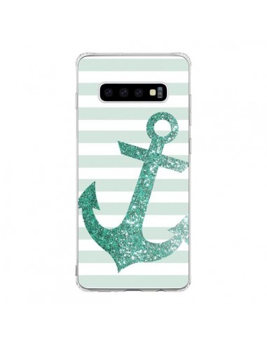 Coque Samsung S10 Ancre Vert Navire - Monica Martinez