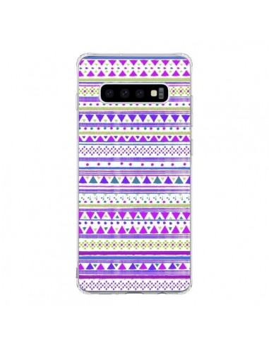 Coque Samsung S10 Bandana Violet Azteque - Monica Martinez