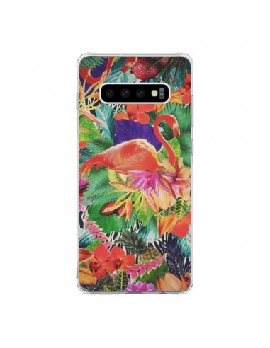Coque Samsung S10 Tropical Flamant Rose - Monica Martinez