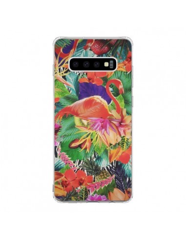 Coque Samsung S10 Tropical Flamant Rose - Monica Martinez