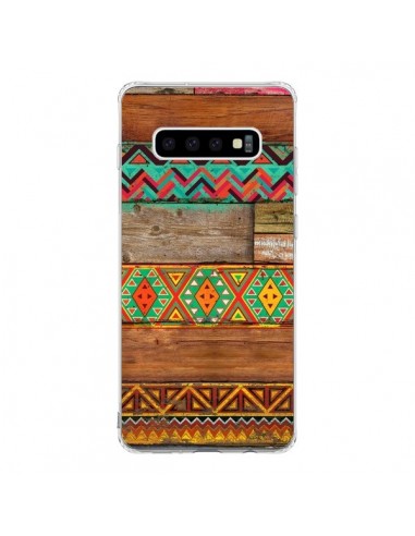 Coque Samsung S10 Indian Wood Bois Azteque - Maximilian San