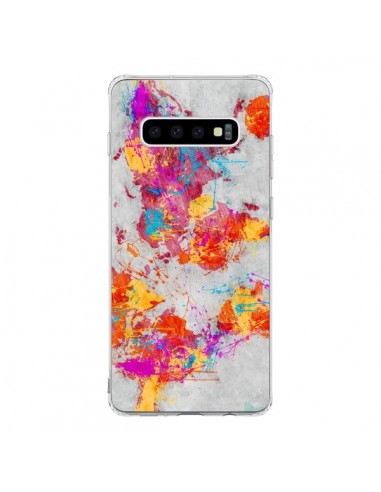 Coque Samsung S10 Terre Map Monde Mother Earth Crying - Maximilian San