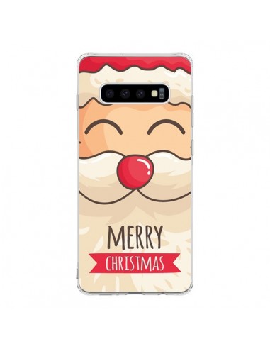 Coque Samsung S10 Moustache du Père Noël Merry Christmas - Nico