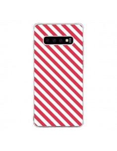 Coque Samsung S10 Bonbon Candy Rose et Blanche Rayée - Nico