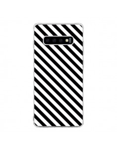 Coque Samsung S10 Bonbon Candy Noire et Blanche Rayée - Nico