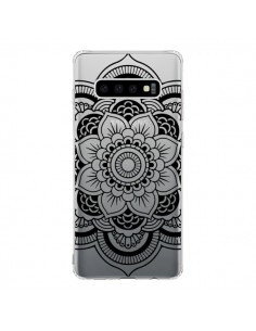 Coque Samsung S10 Mandala Noir Azteque Transparente - Nico