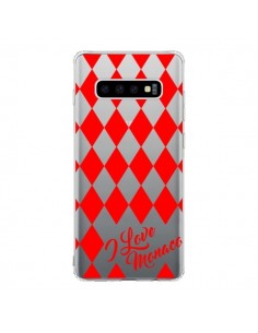 Coque Samsung S10 I Love Monaco et Losange Rouge - Nico