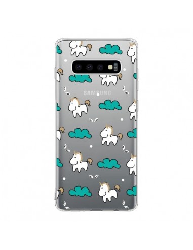 Coque Samsung S10 Licorne et Nuages Transparente - Nico