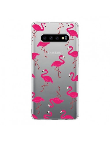 Coque Samsung S10 flamant Rose et Flamingo Transparente - Nico