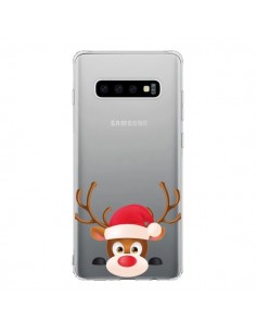 Coque Samsung S10 Renne de Noël transparente - Nico
