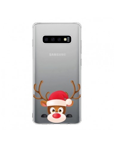 Coque Samsung S10 Renne de Noël transparente - Nico