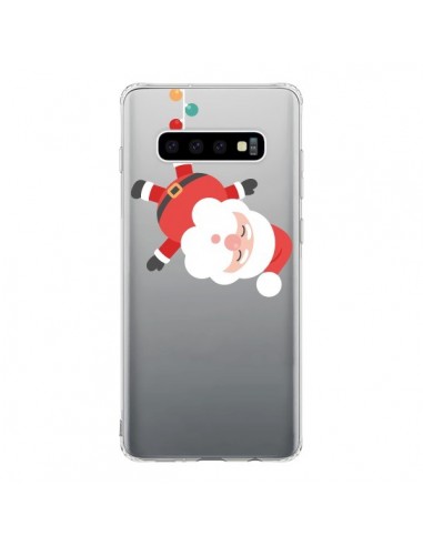 Coque Samsung S10 Père Noël et sa Guirlande transparente - Nico