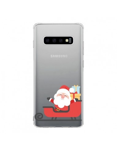 Coque Samsung S10 Père Noël et son Traineau transparente - Nico