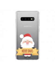 Coque Samsung S10 Père Noël Merry Christmas transparente...
