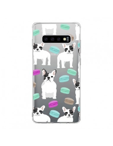 Coque Samsung S10 Chiens Bulldog Français Macarons Transparente - Pet Friendly