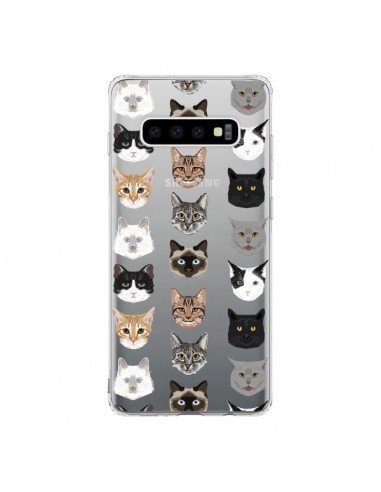 Coque Samsung S10 Chats Transparente - Pet Friendly