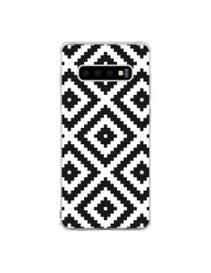 Coque Samsung S10 Diamond Chevron Black and White - Pura...