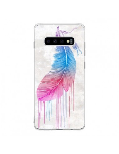 Coque Samsung S10 Plume arc-en-ciel - Rachel Caldwell