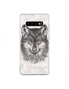 Coque Samsung S10 Loup Gris - Rachel Caldwell
