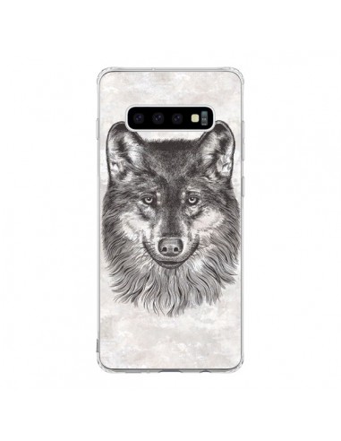 Coque Samsung S10 Loup Gris - Rachel Caldwell