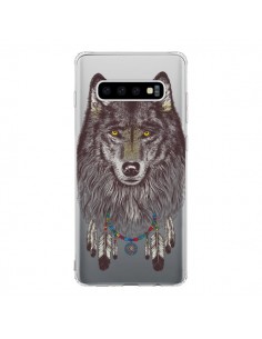 Coque Samsung S10 Loup Wolf Attrape Reves Transparente -...