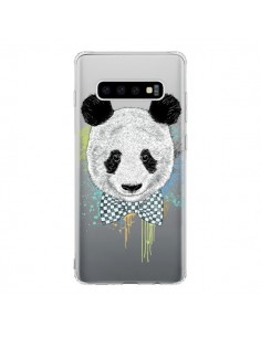 Coque Samsung S10 Panda Noeud Papillon Transparente -...