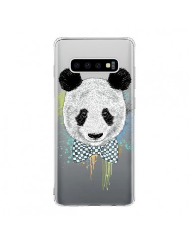 Coque Samsung S10 Panda Noeud Papillon Transparente - Rachel Caldwell