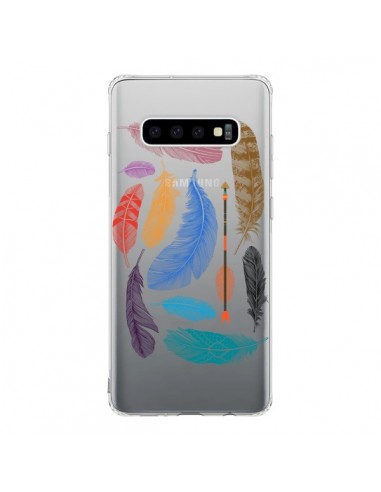 Coque Samsung S10 Plume Feather Couleur Transparente - Rachel Caldwell