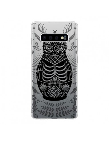 Coque Samsung S10 Owl Chouette Hibou Squelette Transparente - Rachel Caldwell